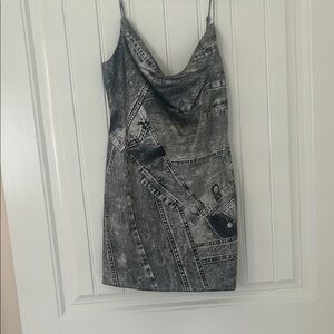 NWT Retrofete Black and White Slip Mini Dress